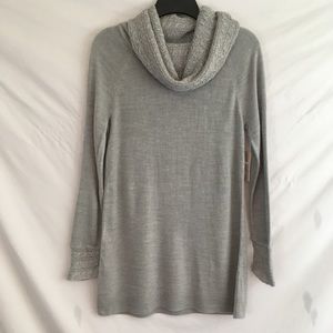 Gray Cowl Neck Sweater - Small
